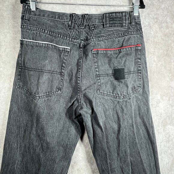 Vintage Marithe Francois Girbaud Jeans Men 32 Black Denim Baggy Straight Leg Y2K - Picture 5 of 10